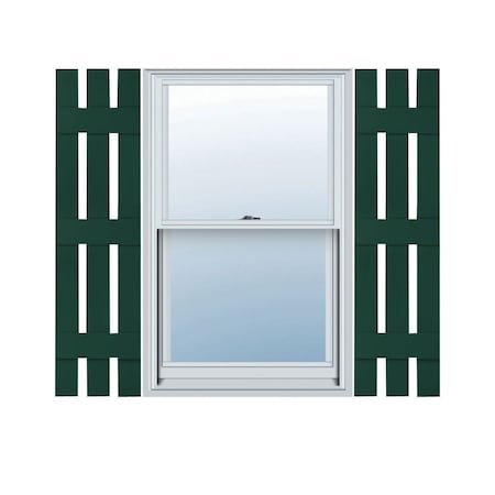 Ekena Millwork 12 in. W x 55 in. H Builders Edge, Three Board Spaced, Board-n-Batten Shutters, 122, Midnight Green, PR 070120055122